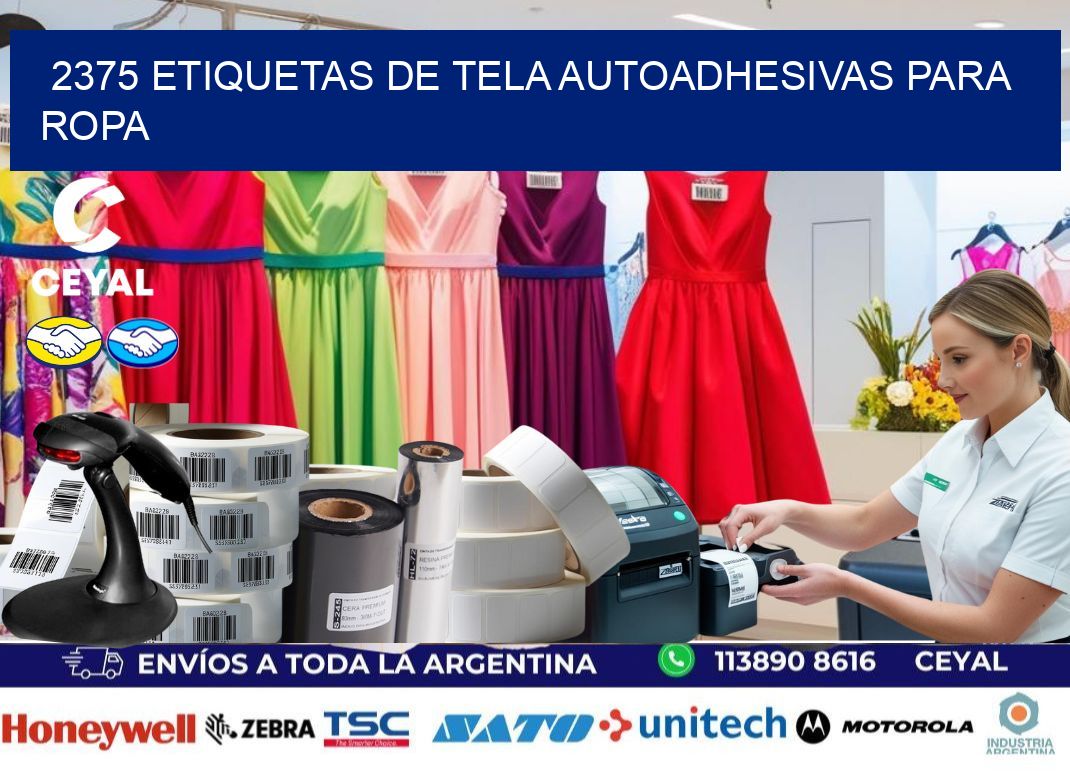 2375 Etiquetas de tela autoadhesivas para ropa
