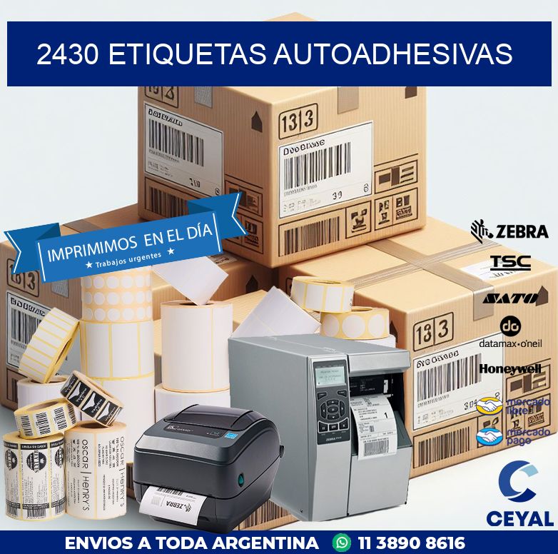 2430 etiquetas autoadhesivas