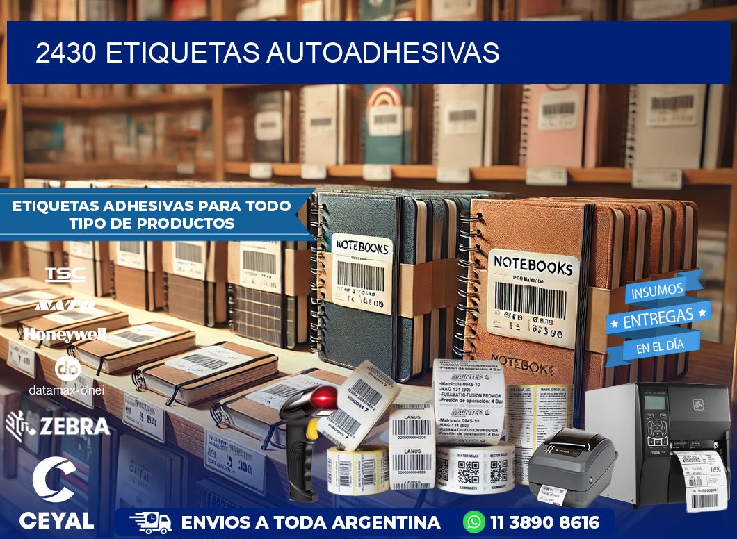 2430 etiquetas autoadhesivas