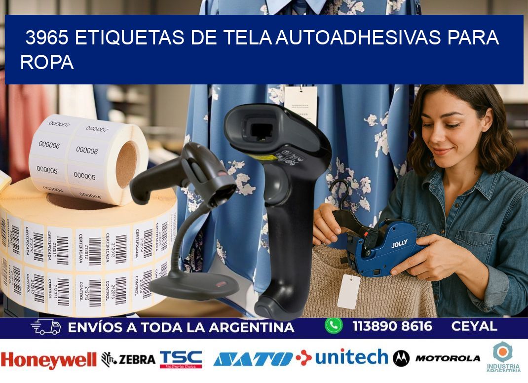 3965 Etiquetas de tela autoadhesivas para ropa