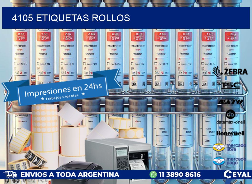 4105 Etiquetas rollos