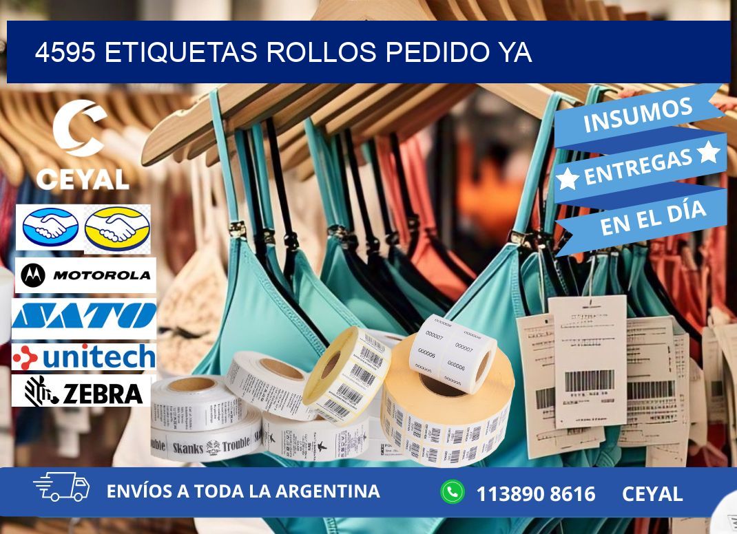 4595 etiquetas rollos PEDIDO YA