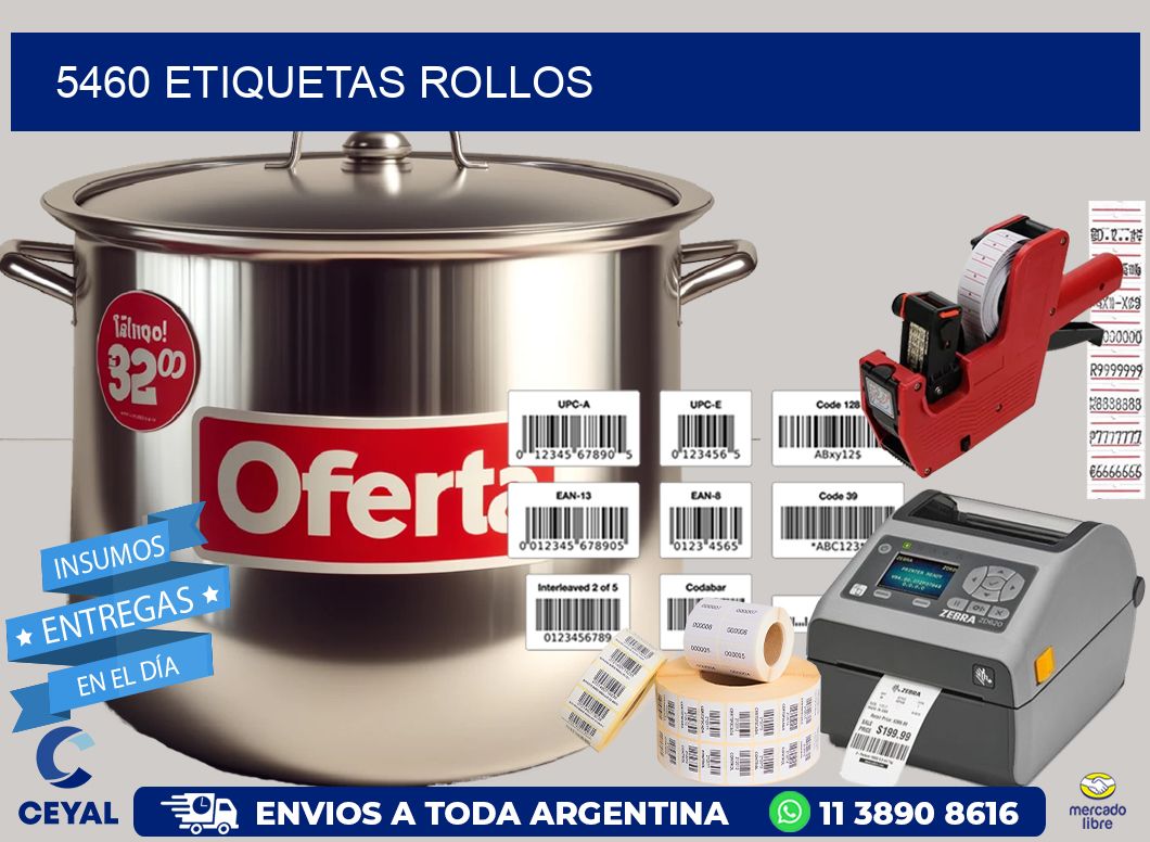 5460 etiquetas rollos