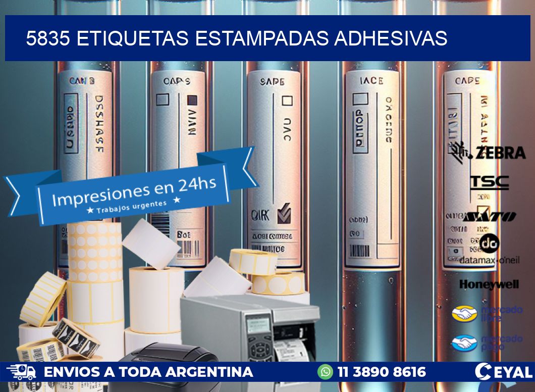 5835 etiquetas estampadas adhesivas