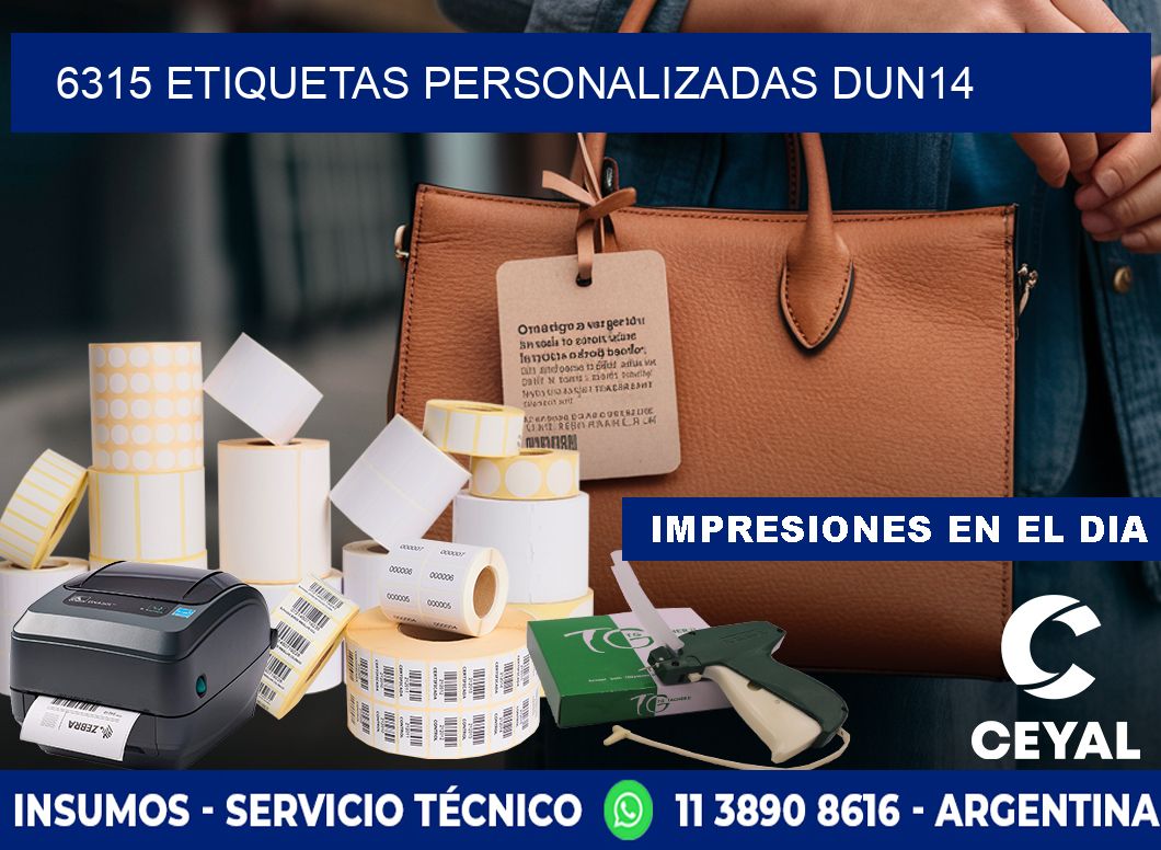 6315 Etiquetas personalizadas dun14