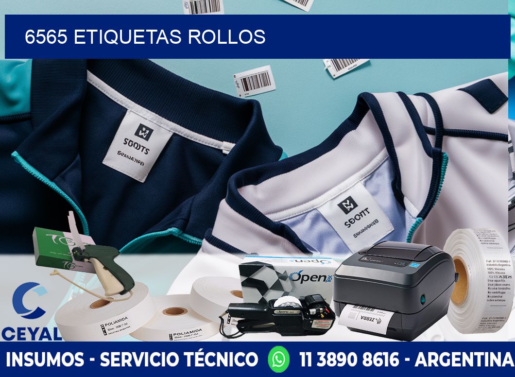 6565 etiquetas rollos