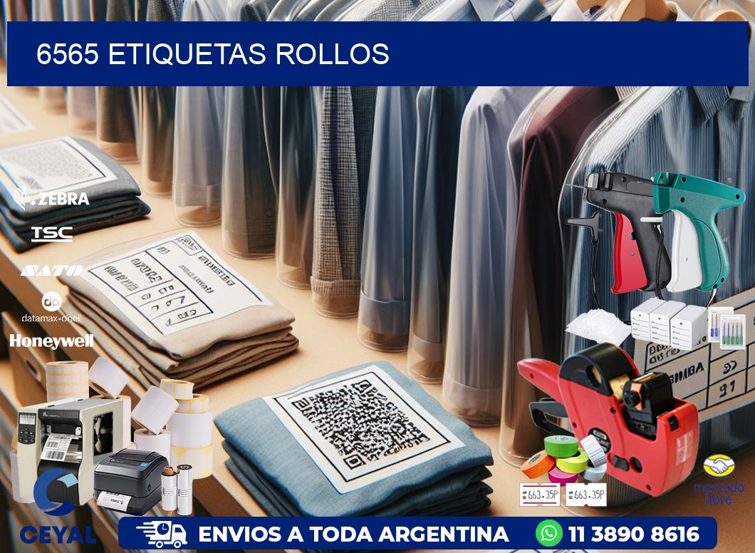 6565 etiquetas rollos