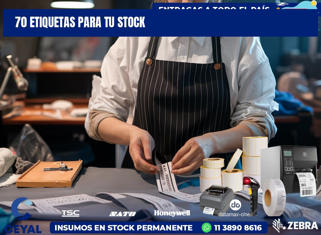70 etiquetas para tu stock
