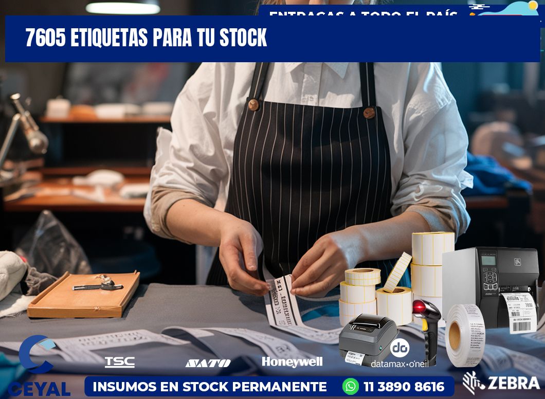 7605 etiquetas para tu stock
