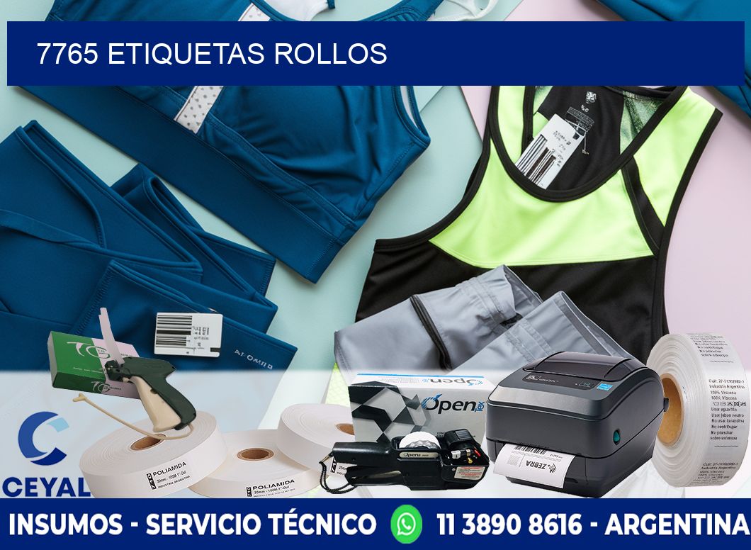 7765 etiquetas rollos