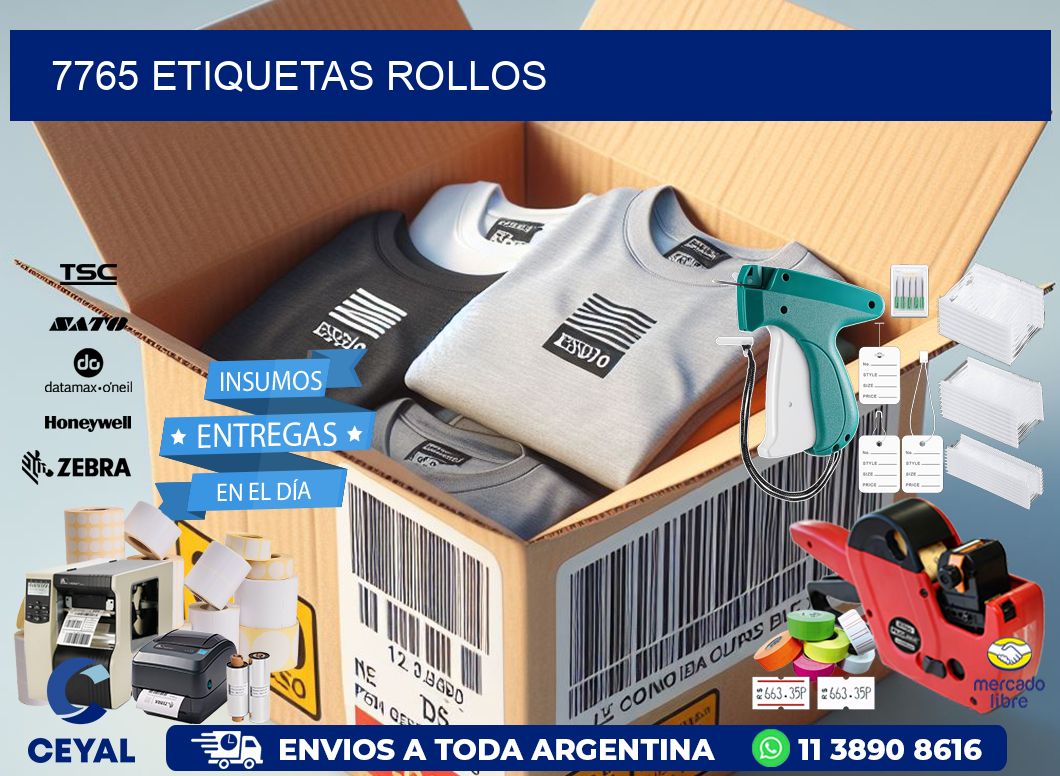 7765 etiquetas rollos