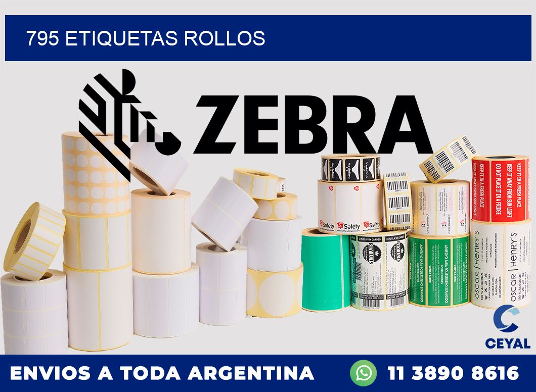 795 etiquetas rollos
