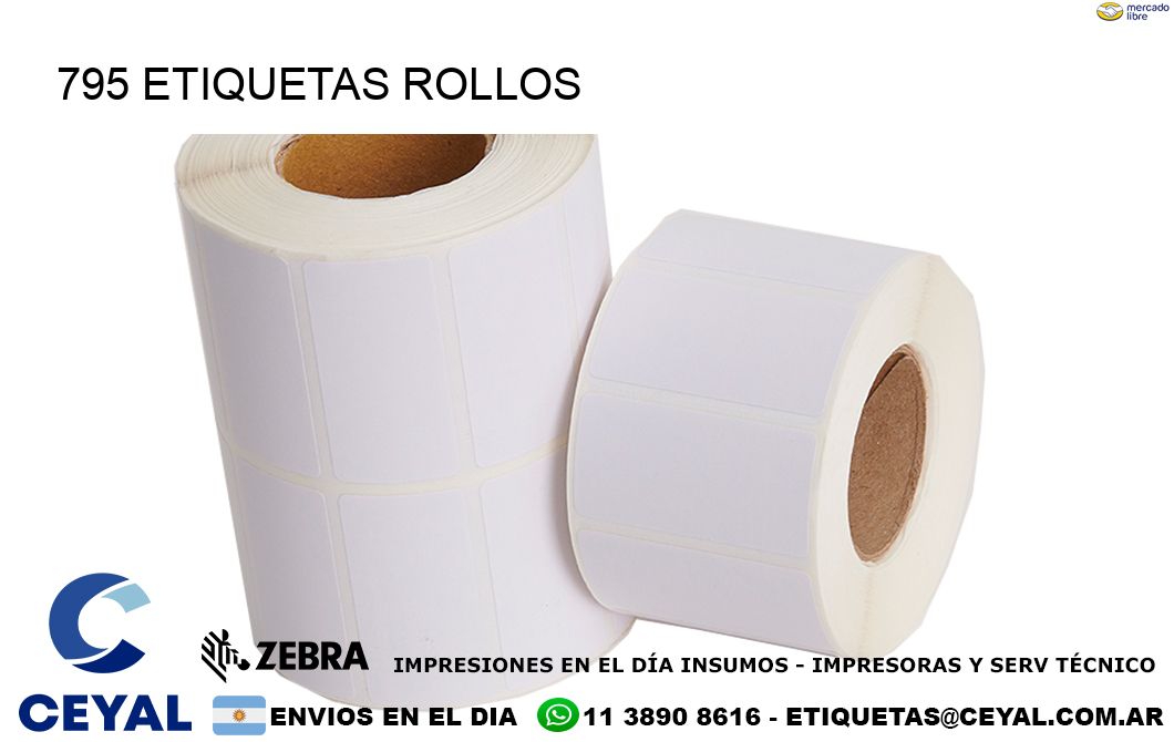 795 etiquetas rollos