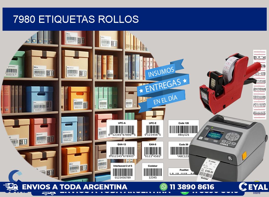 7980 etiquetas rollos