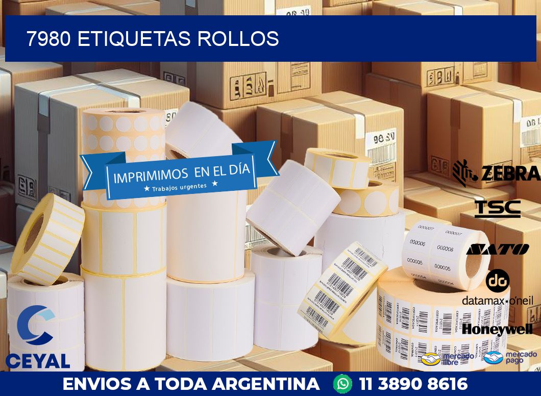 7980 etiquetas rollos