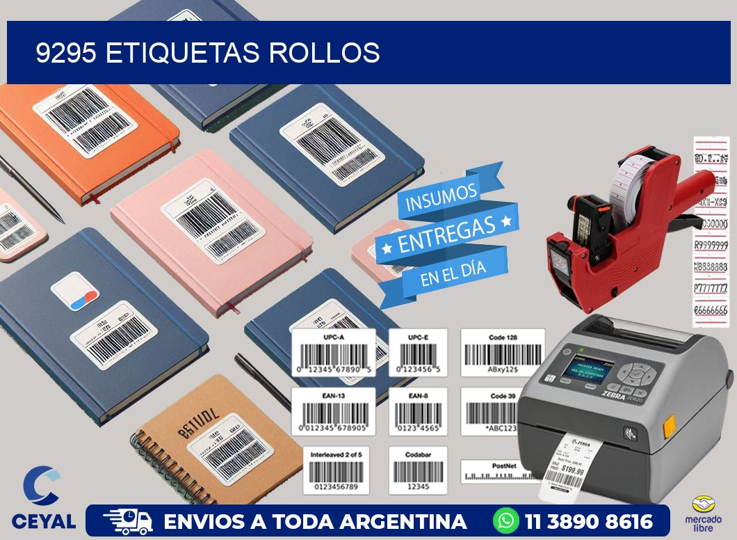 9295 etiquetas rollos