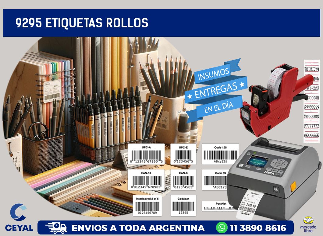 9295 etiquetas rollos