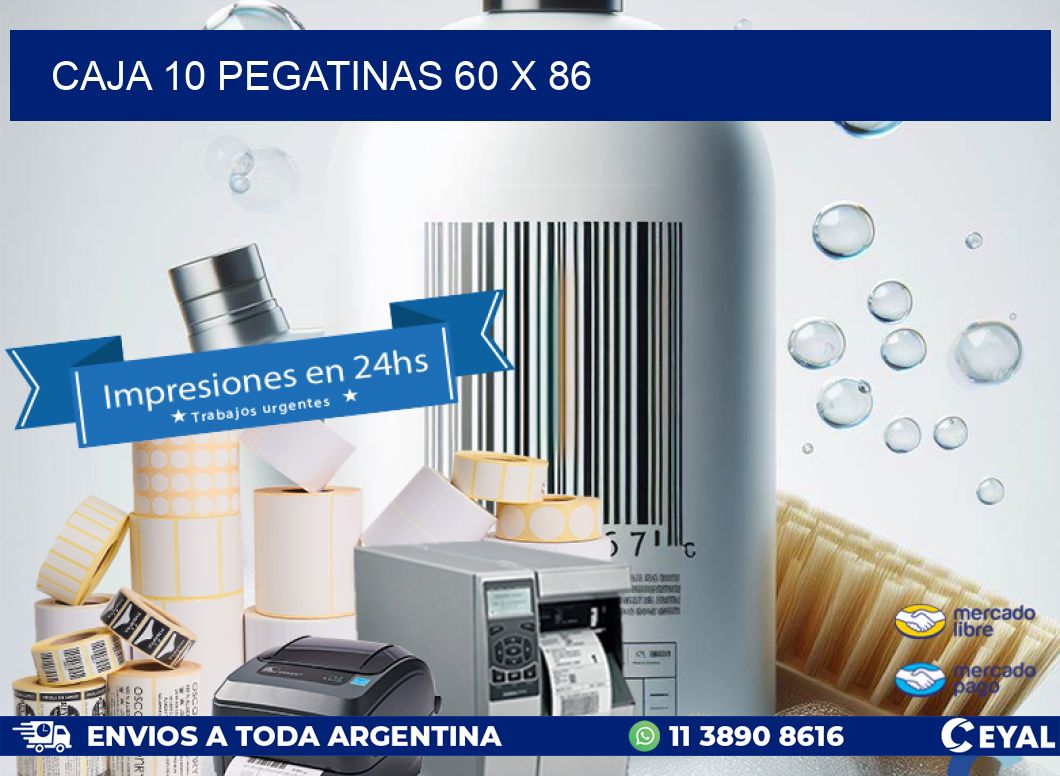 CAJA 10 PEGATINAS 60 x 86