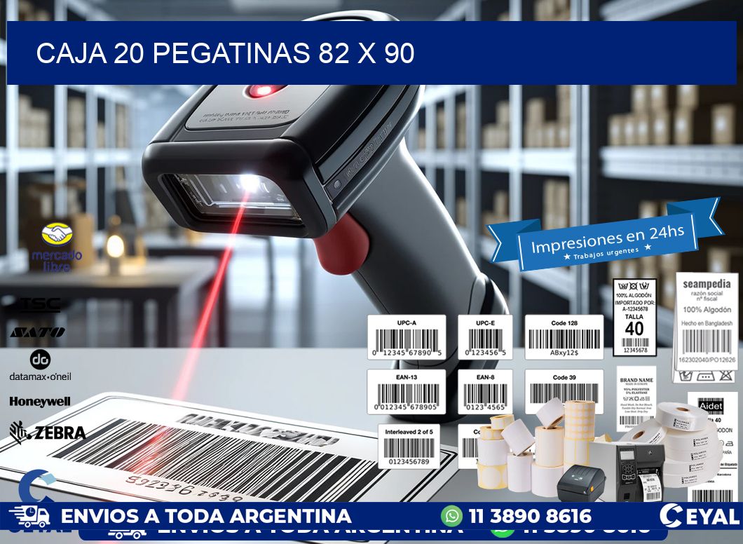 CAJA 20 PEGATINAS 82 x 90