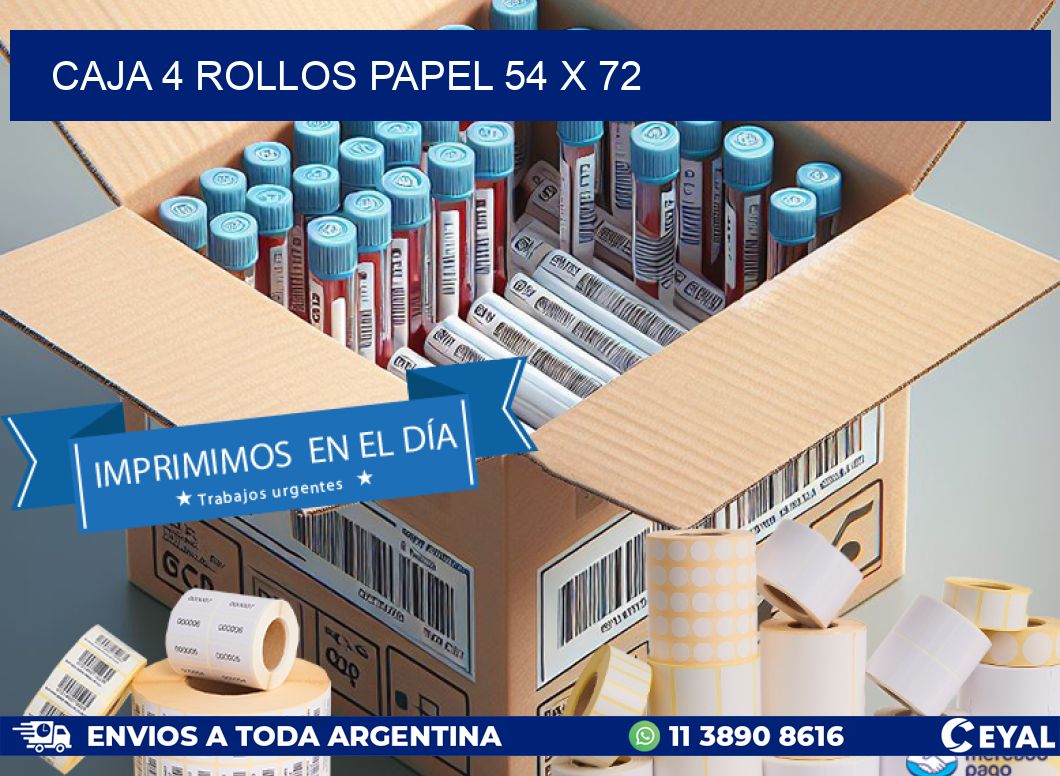 CAJA 4 ROLLOS PAPEL 54 x 72