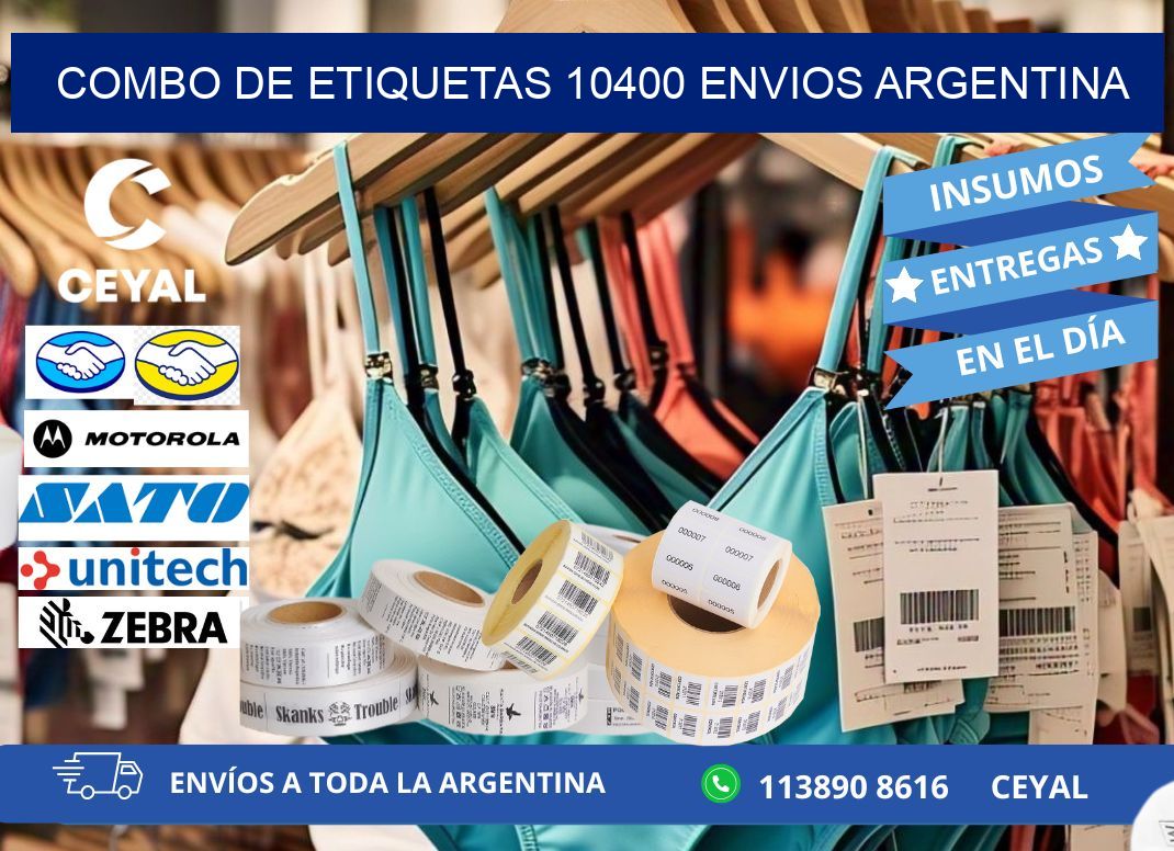 Combo de etiquetas 10400 ENVIOS ARGENTINA