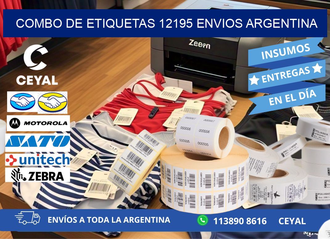 Combo de etiquetas 12195 ENVIOS ARGENTINA