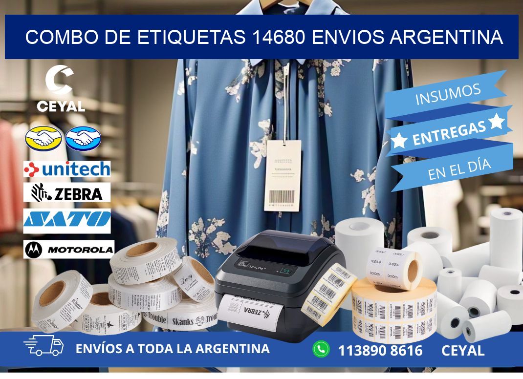 Combo de etiquetas 14680 ENVIOS ARGENTINA