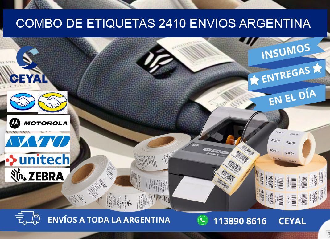 Combo de etiquetas 2410 ENVIOS ARGENTINA