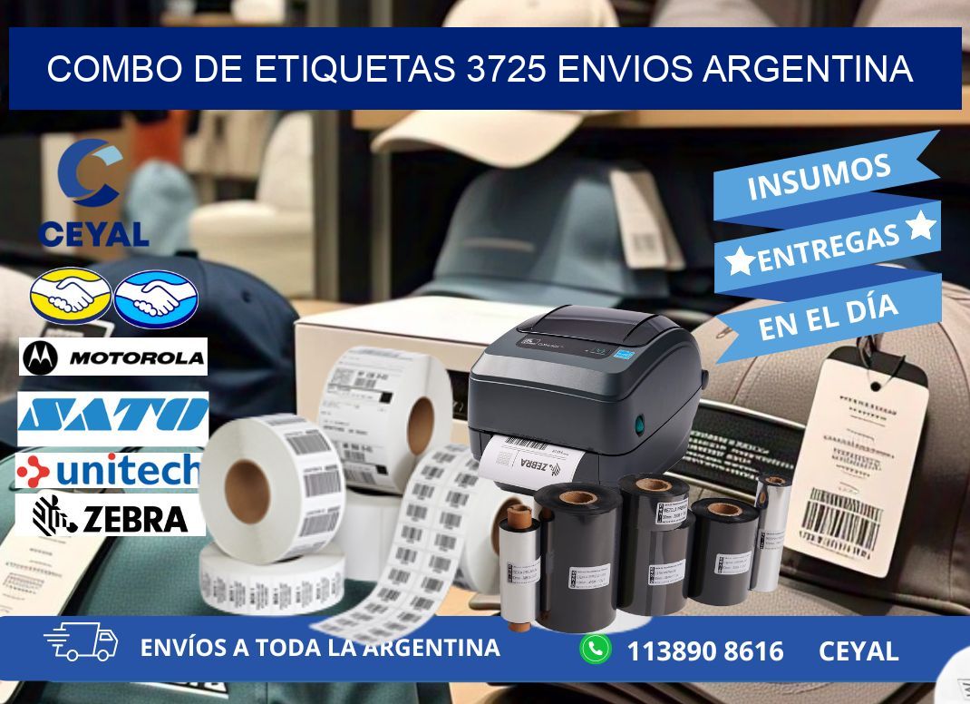 Combo de etiquetas 3725 ENVIOS ARGENTINA