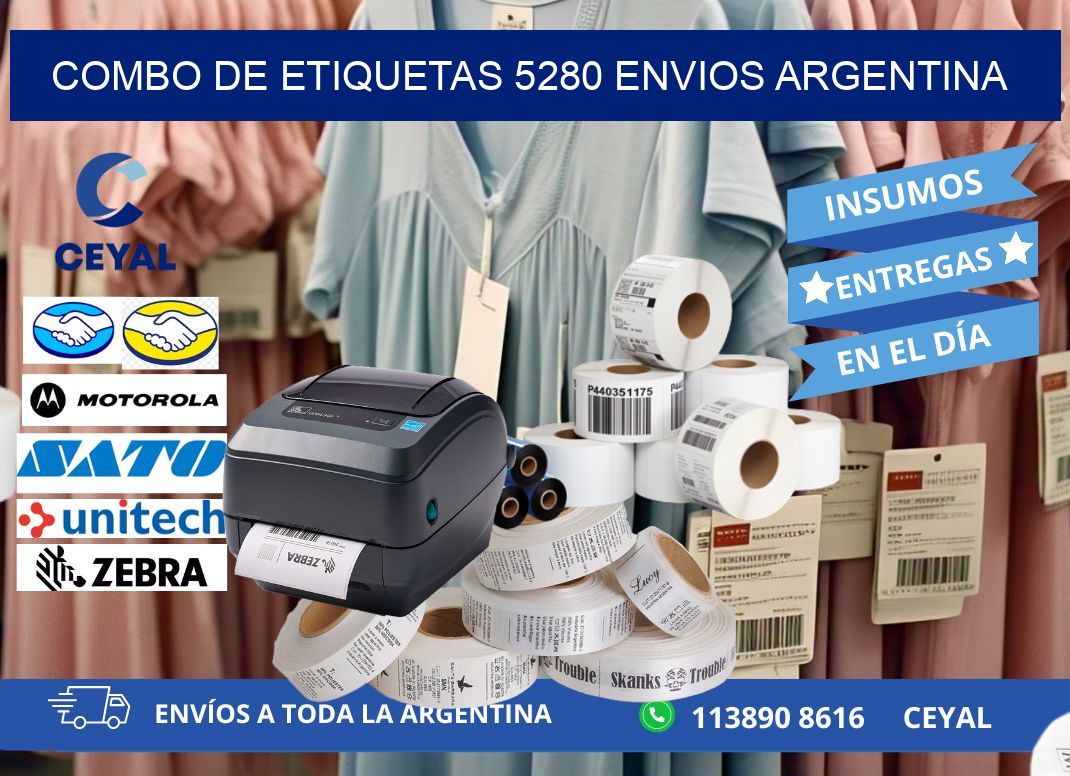 Combo de etiquetas 5280 ENVIOS ARGENTINA
