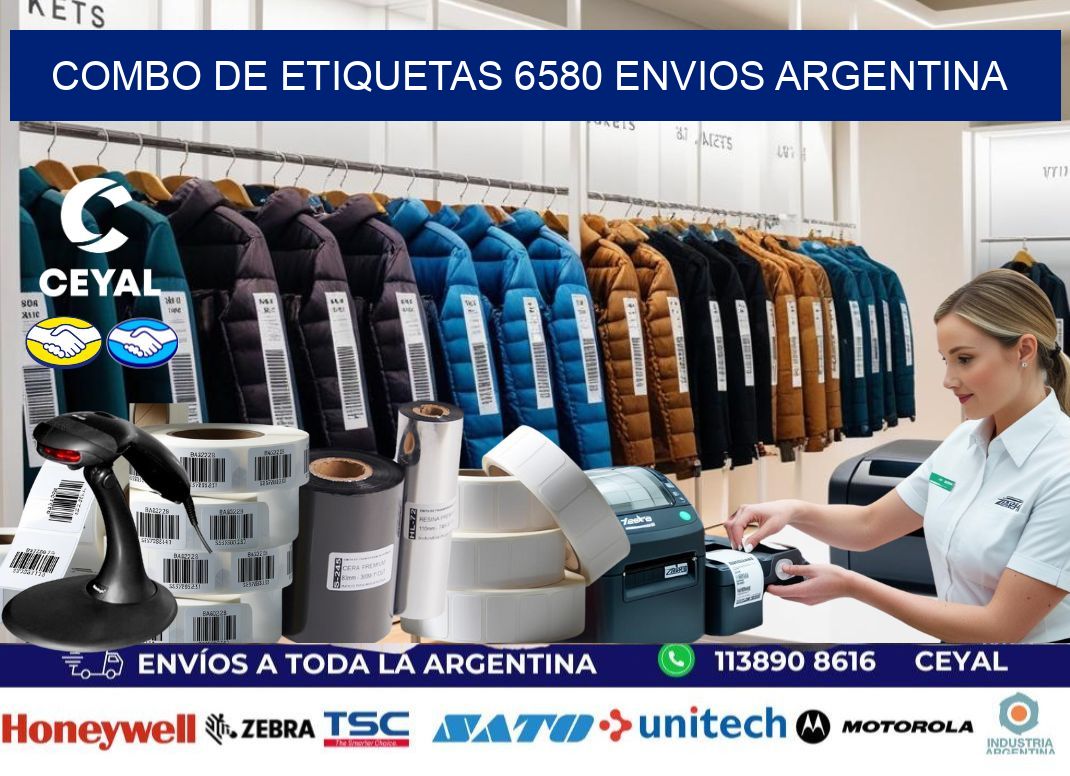 Combo de etiquetas 6580 ENVIOS ARGENTINA