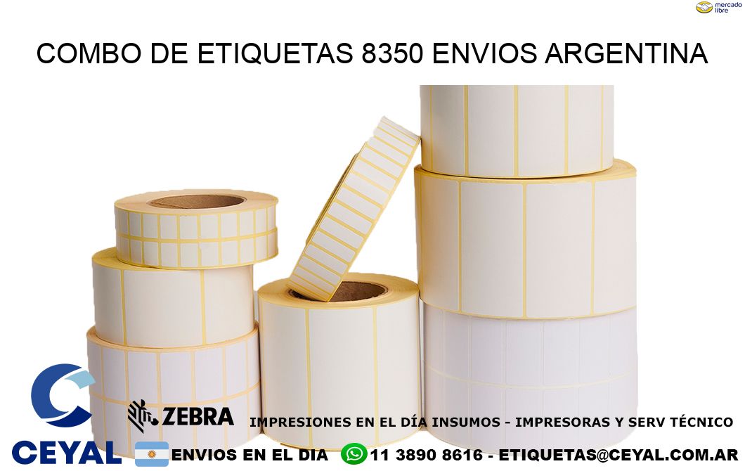 Combo de etiquetas 8350 ENVIOS ARGENTINA