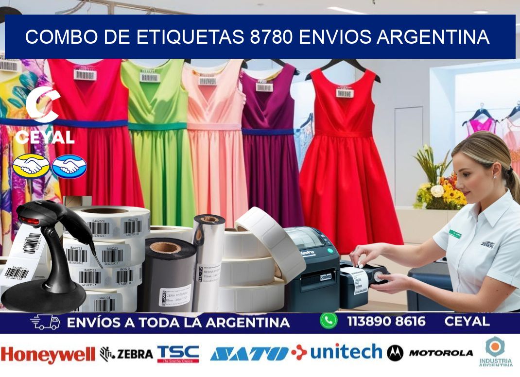 Combo de etiquetas 8780 ENVIOS ARGENTINA