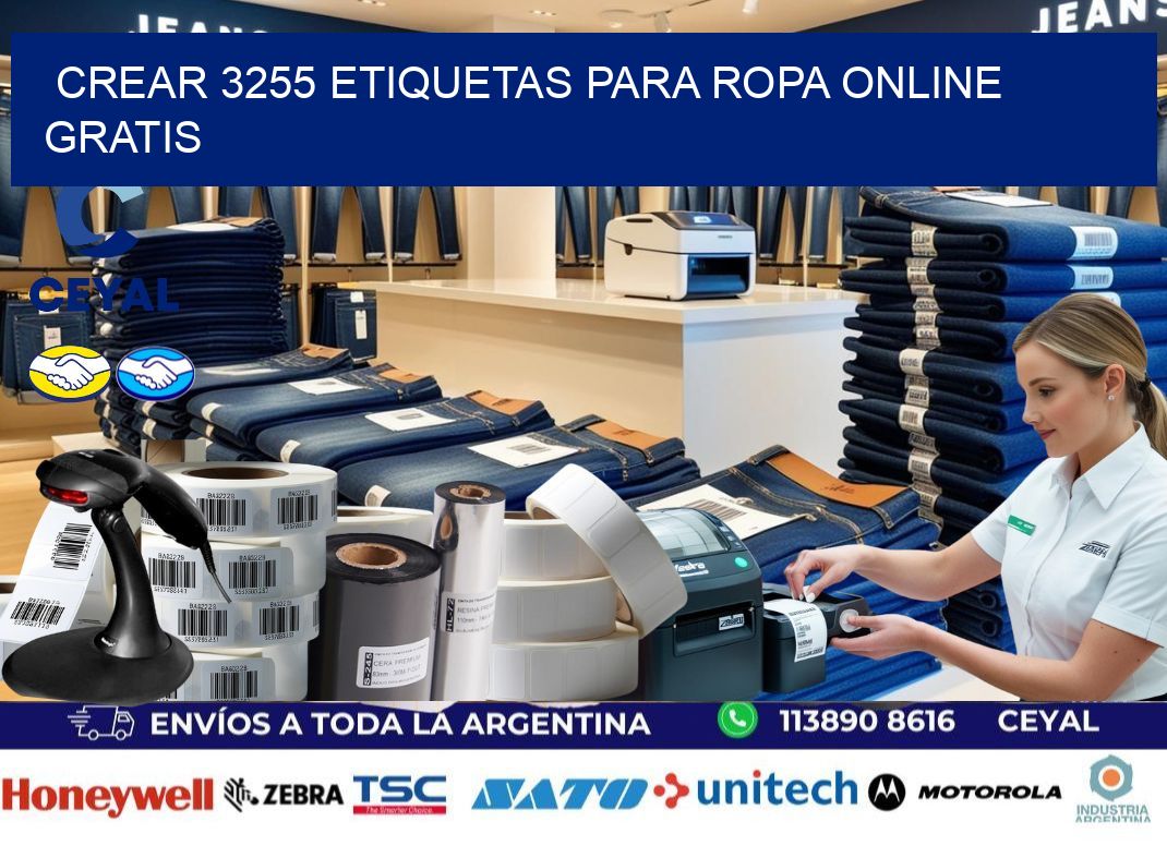 Crear 3255 etiquetas para ropa online gratis
