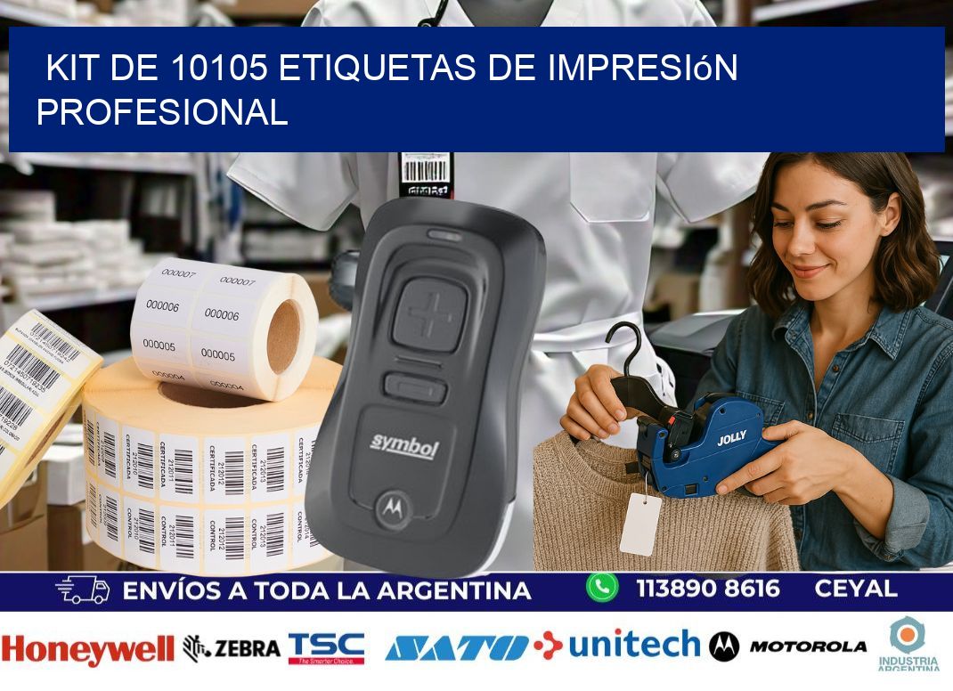 Kit de 10105 etiquetas de impresión profesional