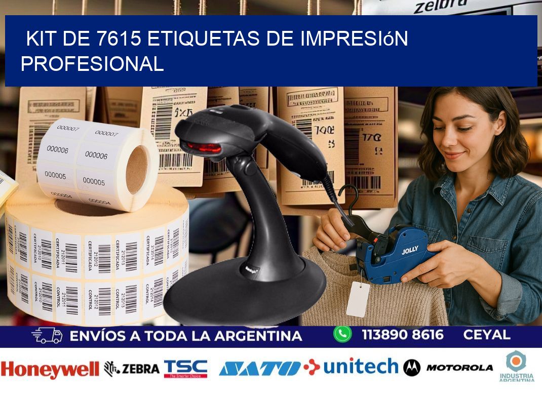 Kit de 7615 etiquetas de impresión profesional
