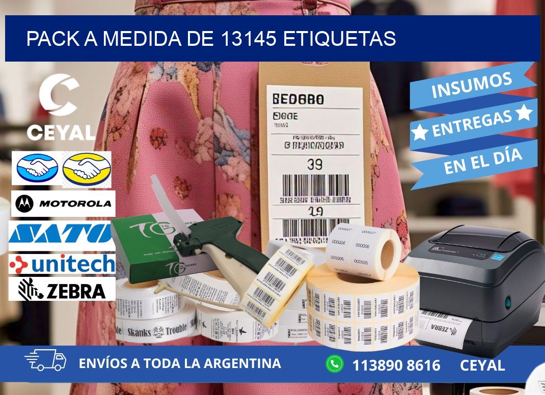Pack a medida de 13145 etiquetas