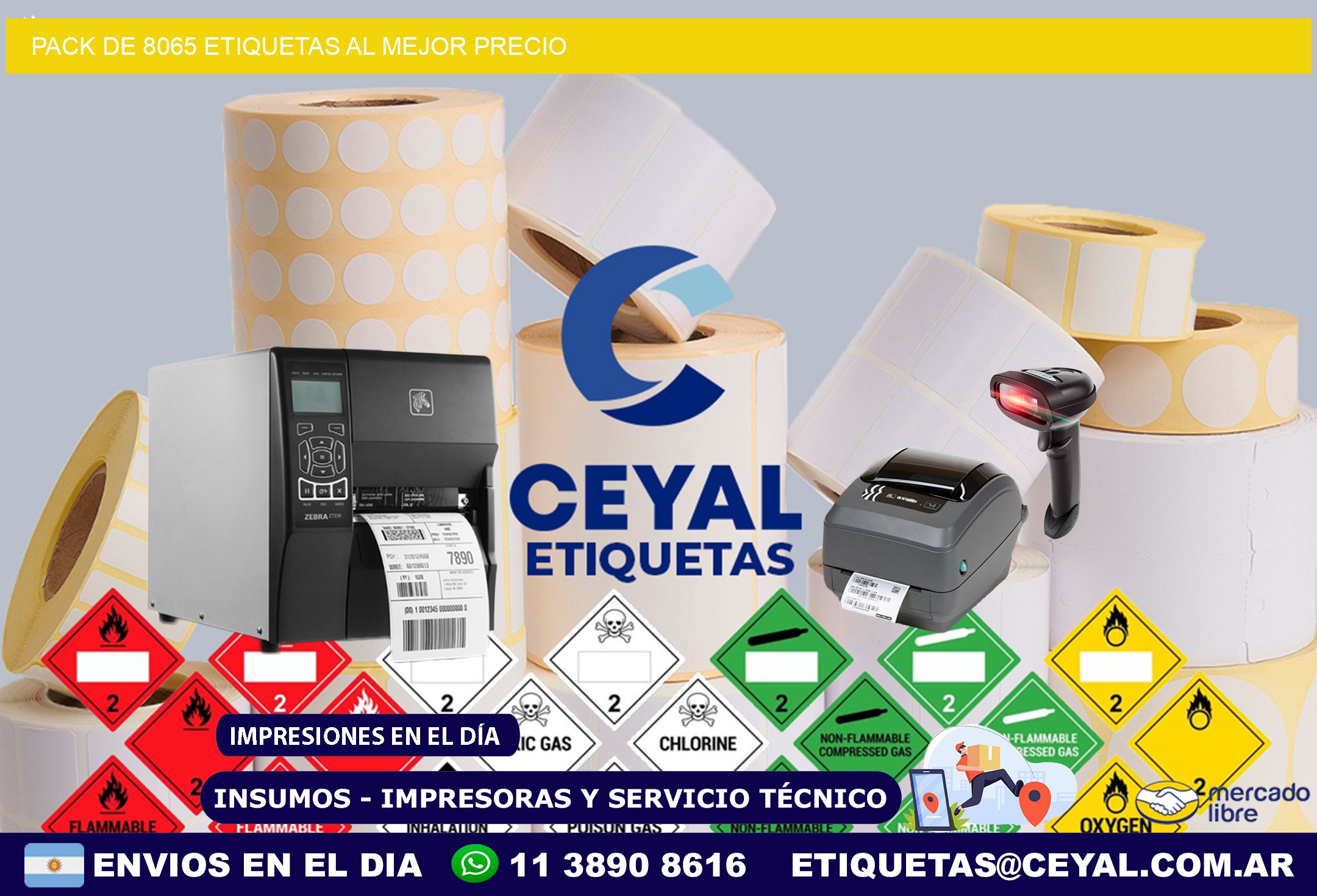 Pack de 8065 etiquetas al mejor precio