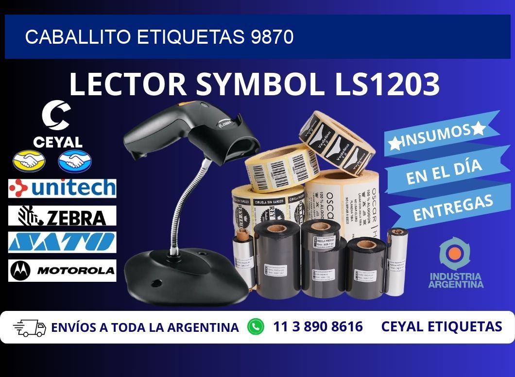 Caballito etiquetas 9870
