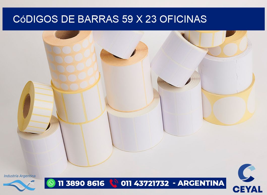 Códigos de Barras 59 x 23 oficinas