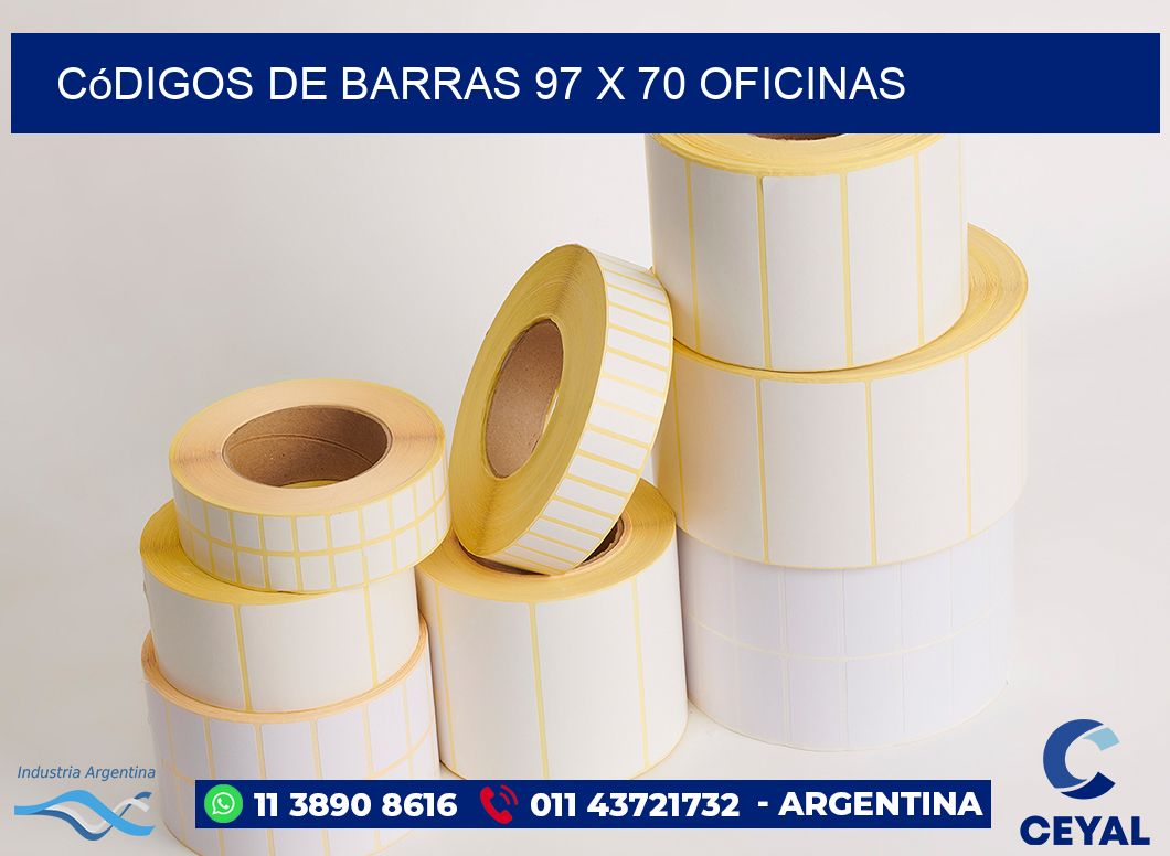 Códigos de Barras 97 x 70 oficinas
