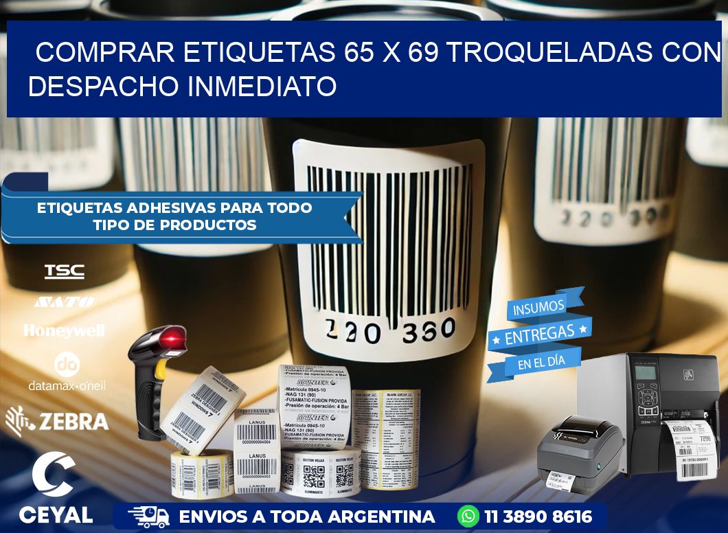 Comprar etiquetas 65 x 69 troqueladas con despacho inmediato