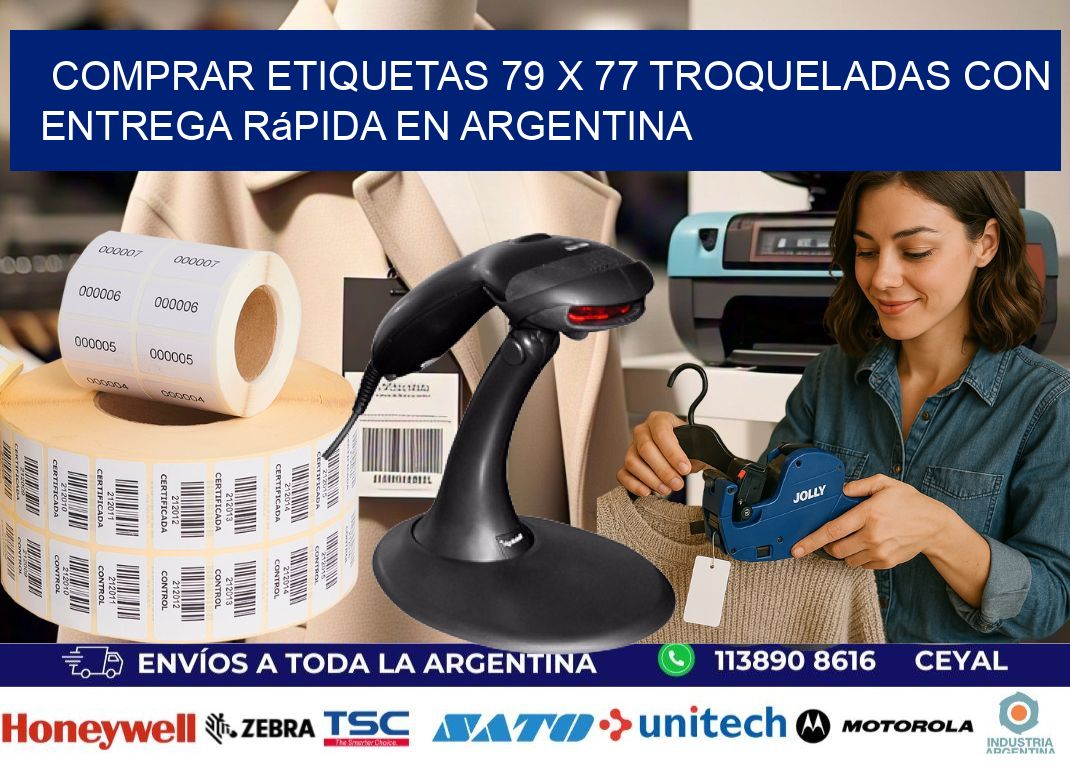 Comprar etiquetas 79 x 77 troqueladas con entrega rápida en Argentina