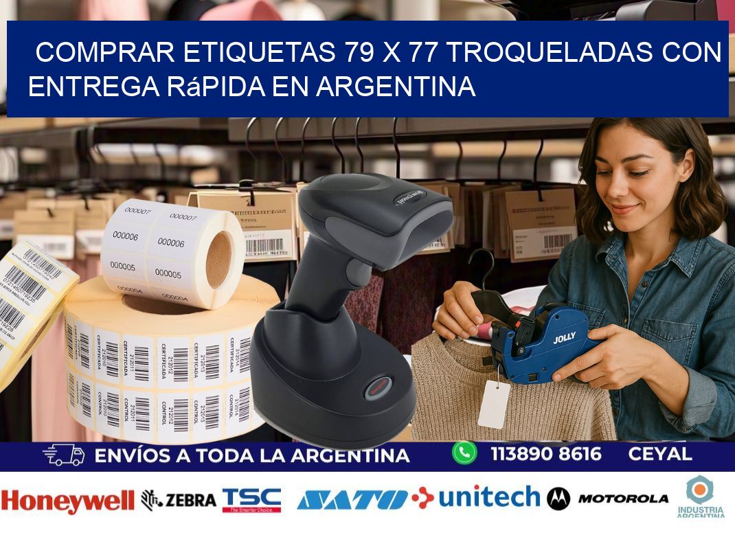 Comprar etiquetas 79 x 77 troqueladas con entrega rápida en Argentina