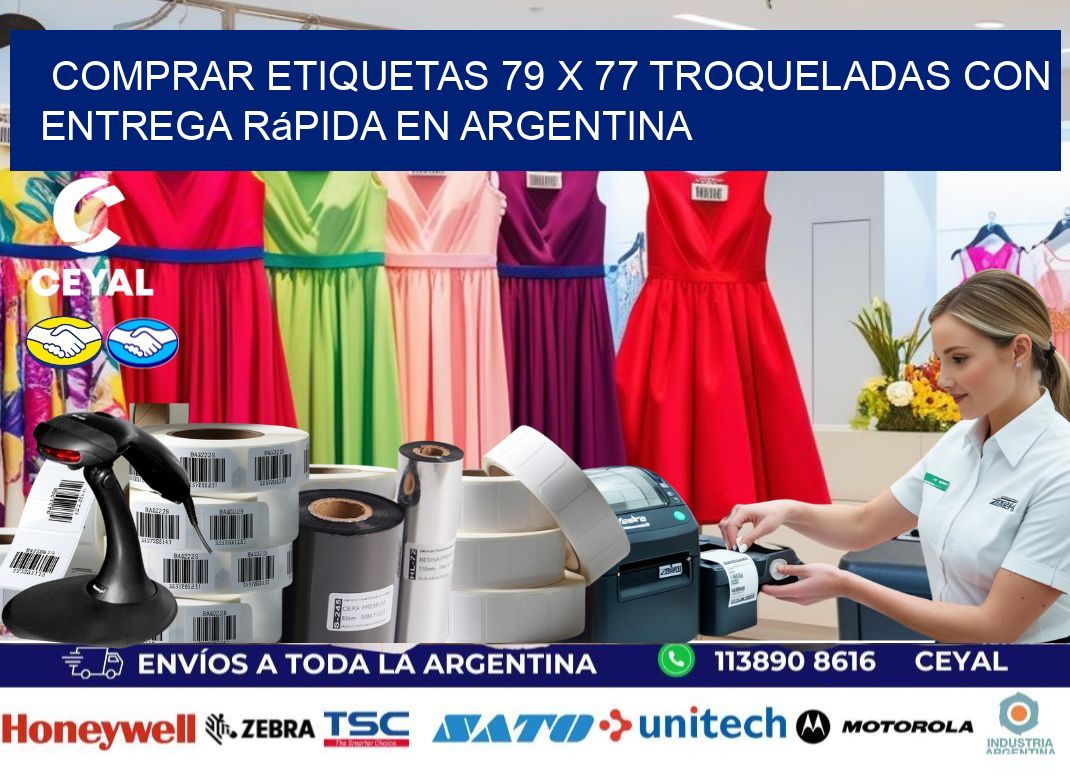 Comprar etiquetas 79 x 77 troqueladas con entrega rápida en Argentina