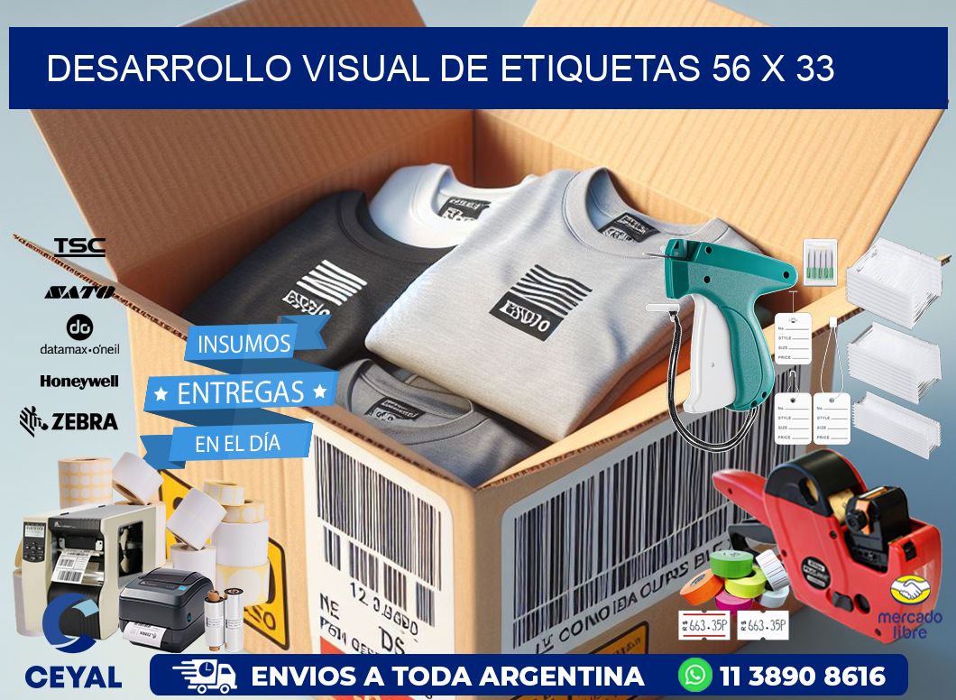 Desarrollo visual de etiquetas 56 x 33