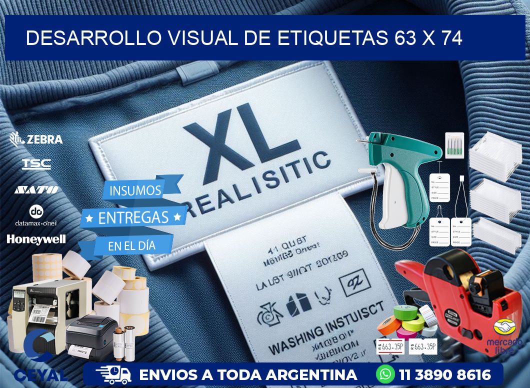 Desarrollo visual de etiquetas 63 x 74