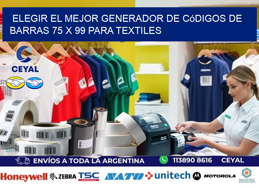 Elegir el Mejor Generador de Códigos de Barras 75 x 99 para Textiles