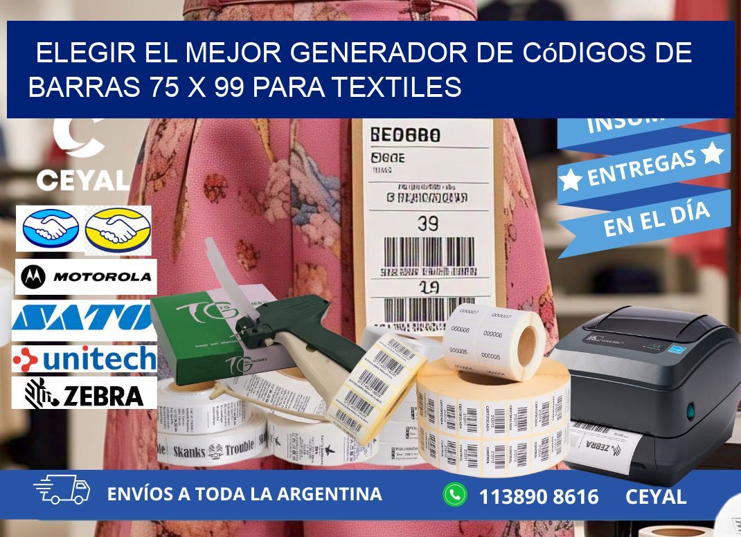 Elegir el Mejor Generador de Códigos de Barras 75 x 99 para Textiles