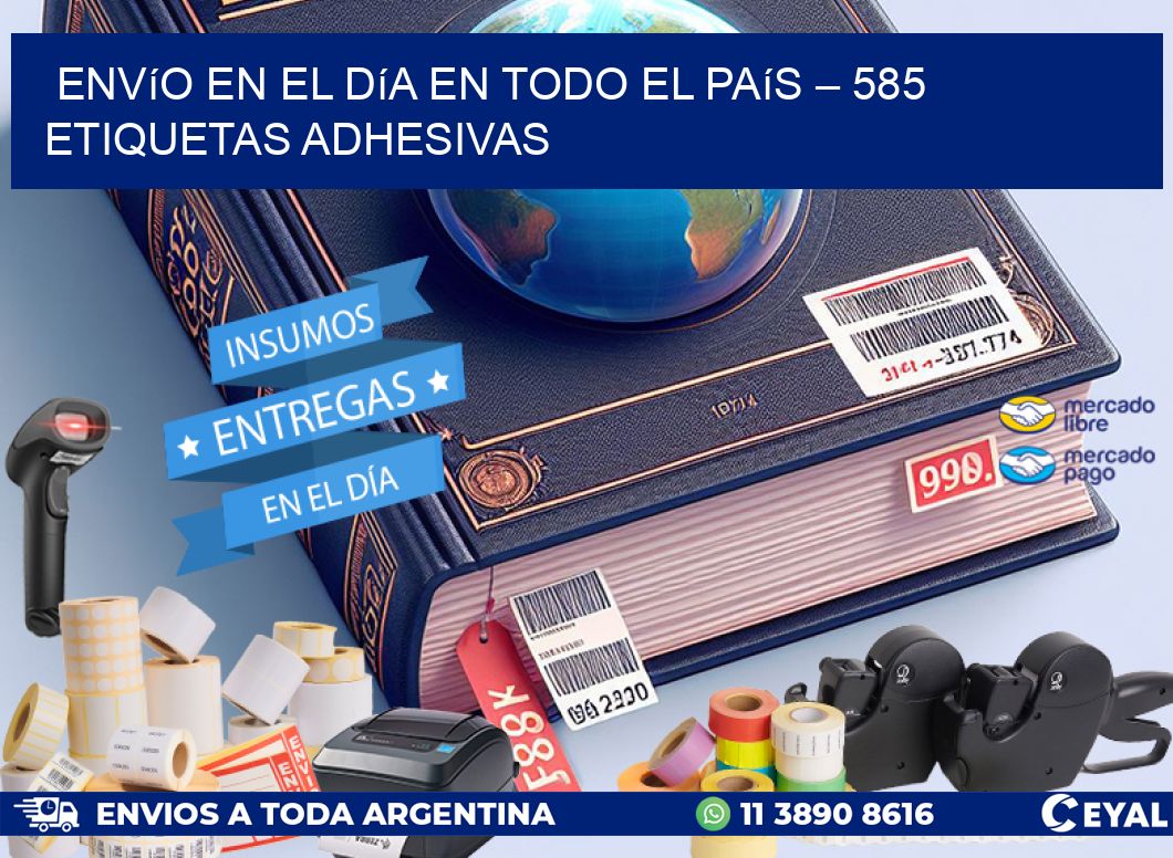 Envío en el Día en Todo el País – 585 Etiquetas Adhesivas